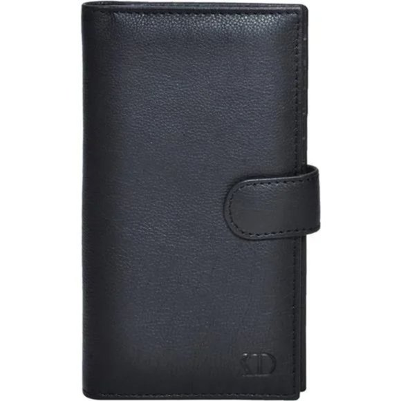New Checkbook Covers - Genuine Leather Black - Picture 1 of 6